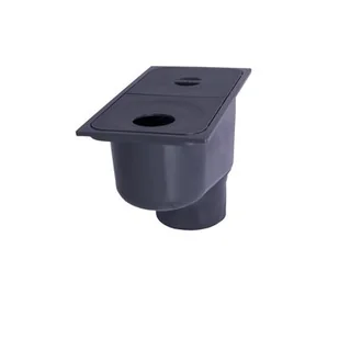 Studzienka rynny czarny 30 x 16 x 21 ø75, 90, 100, 110 mm MAXPOL - Rynny i akcesoria - miniaturka - grafika 1