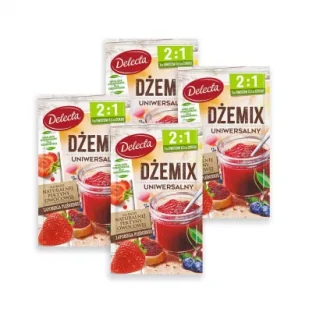 Delecta Dżemix uniwersalny 2:1 Zestaw 4 x 30 g - Dodatki do ciast w proszku - miniaturka - grafika 1