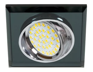 Candellux Lighting czarne oczko halogenowe SSU-13 CH/BK 2263809 kwadratowa oprawa do wpuszczenia szklana 2263809 - Oprawy, klosze i abażury - miniaturka - grafika 1