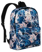 Plecaki szkolne i tornistry - Plecak szkolny Peterson plecak sportowy z wieloma przegródkami, wzór liści - miniaturka - grafika 1