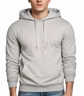 Bluza męska kangurka z kapturem szara Recea - Bluzy męskie - miniaturka - grafika 1