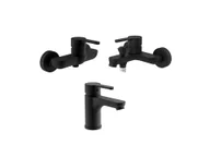 Baterie umywalkowe - Schütte Czarna bateria łazienkowa Denver, 1 sztuka - miniaturka - grafika 1