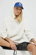 Bluzy damskie - Fila bluza damska kolor beżowy z kapturem gładka - miniaturka - grafika 1