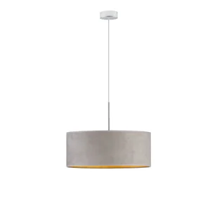 LYSNE Lampa wisząca do salonu SINTRA VELVET fi 50 cm kolor szary ze złotym wnętrzem 14531V/15 kolor szary ze złotym wnętrzem - Lampy sufitowe - miniaturka - grafika 8