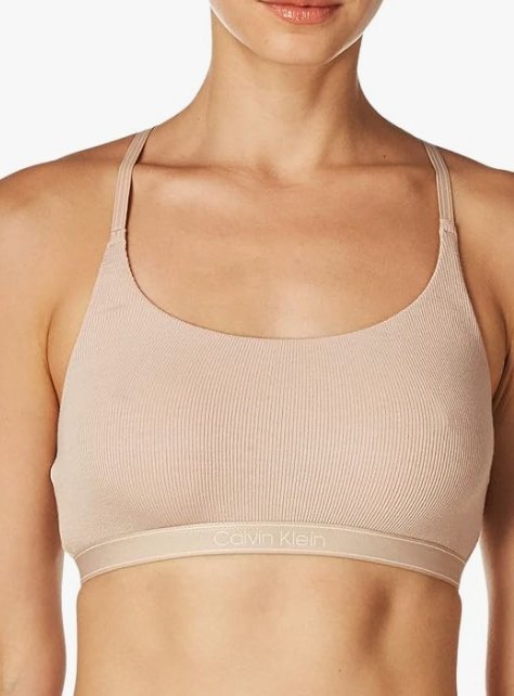 Calvin Klein Biustonosz Beżowy Miękki Z Logo Xs 2A2E6_G*