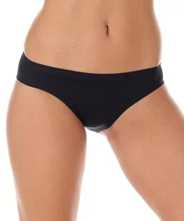 Bielizna sportowa damska - Damskie Majtki Bezszwowe Bikini Comfort Cool Brubeck czarna Rozmiar: M - grafika 1