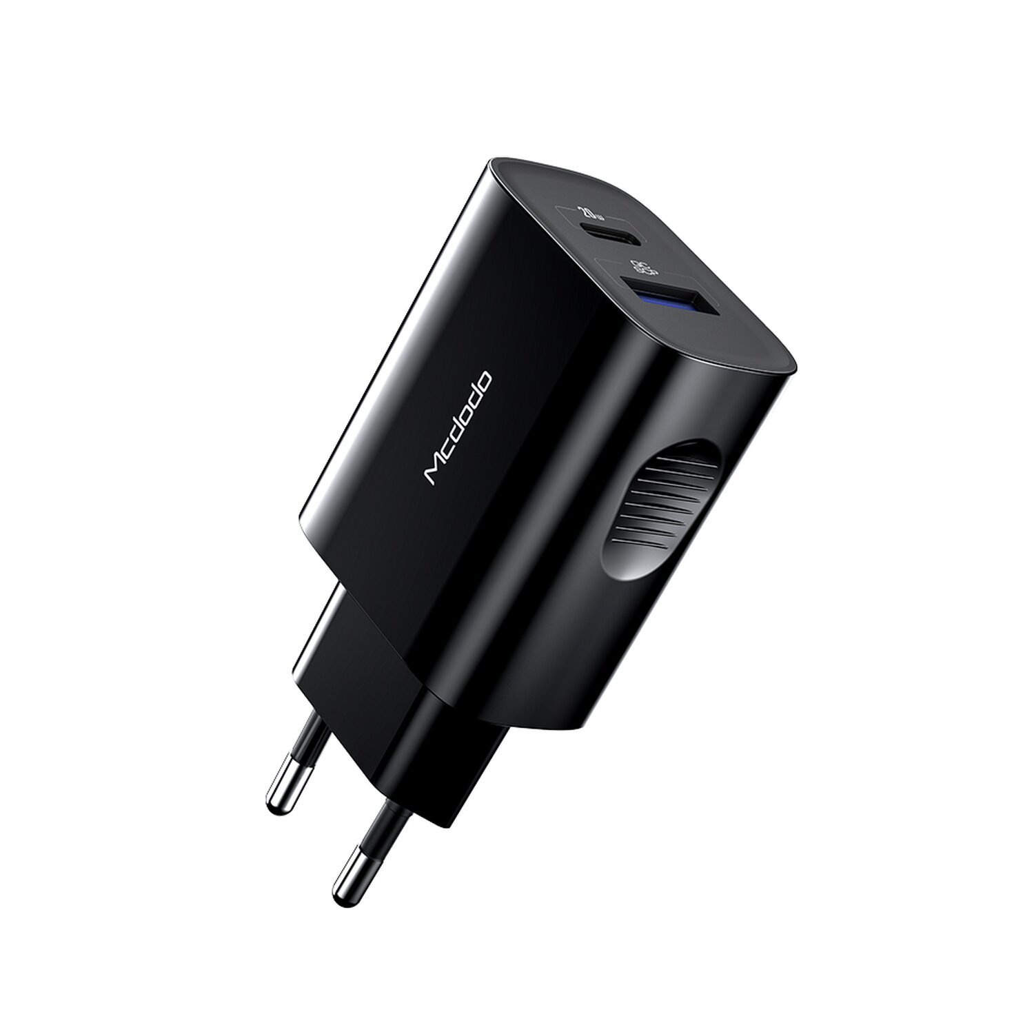 Mcdodo 20W PD Fast Charge Adapter Ładowarka sieciowa QC 3.0 1x USB 1x USB-C (Typ-C) do smartfonów czarny