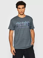 Koszulki męskie - Thrasher T-Shirt Flame Granatowy Regular Fit - miniaturka - grafika 1