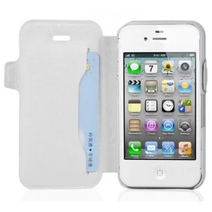 Etui Cadorabo do Apple iPhone 4 / iPhone 4S - Etui w kolorze ICY WHITE? Etui na telefon komórkowy z funkcją podstawki i gniazdem na kartę w ultra cienkiej konstrukcji - Etui Etui Etui ochronne Etui Książka - Etui i futerały do telefonów - miniaturka - grafika 1