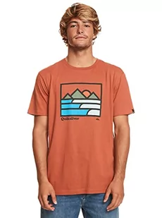 Quiksilver Podstawowa koszulka męska brązowa XL - Koszulki męskie - miniaturka - grafika 1