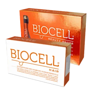 Zestaw dla włosów i skóry: Biocell Hair + Biocell Beauty Shots - Włosy, skóra, paznokcie - miniaturka - grafika 1