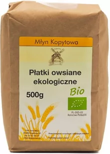 MŁYN KOPYTOWA Płatki Owsiane BIO 500g - Młyn Kopytowa - Płatki śniadaniowe i musli - miniaturka - grafika 1