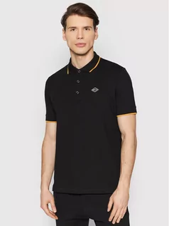 Koszulki męskie - Replay Polo M6075.000.21868 Czarny Regular Fit - grafika 1