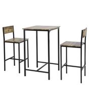 Stoły z krzesłami - SoBuy 3-częściowy komplet, stolik barowy OGT27-N - miniaturka - grafika 1