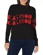 Swetry damskie - Desigual JERS Amore sweter damski, czarny, XL - miniaturka - grafika 1