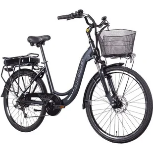 BOTTECCHIA Rower elektryczny BOTTECCHIA E-City Lady D18 26 cali damski Grafitowy - Rowery elektryczne - miniaturka - grafika 1