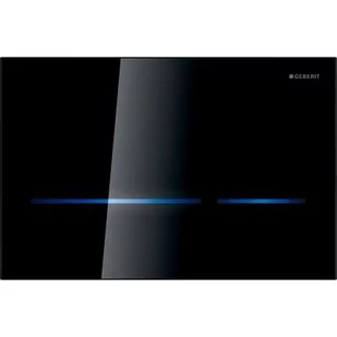 Geberit Sigma80 zestaw uruchamiający WC elektroniczny szkło czarne 116.090.SG.6 - Przyciski spłukujące - miniaturka - grafika 1