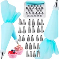 Pozostałe akcesoria kuchenne - 2x RĘKAW CUKIERNICZY DEKORATOR TORTÓW ZESTAW 30el BAKE5 - miniaturka - grafika 1
