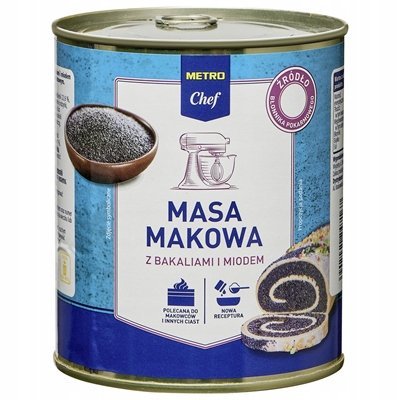 METRO Chef Masa makowa z bakaliami i miodem 850 g – gotowa do wypieków