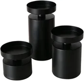 Świeczniki - Zestaw świeczników Boltze Home Meril na grube świece 7.5 cm 3 szt Czarny (4066076297115) - miniaturka - grafika 1