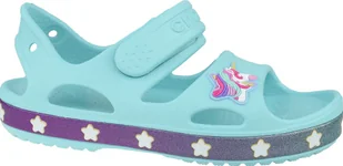 Crocs Sandały dziecięce Fun Lab Unicorn Charm Sandal niebieskie r. 19/20 206366-4O9 - Buty dla dziewczynek - miniaturka - grafika 1