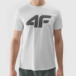 Koszulka Męska 4F T-shirt Biały Sportowy Regular Fit Bawełna M - Koszulki męskie Koszulka Męska 4F T-shirt Biały Sportowy Regular Fit Bawełna M - Koszulki męskie - miniaturka - grafika 1