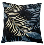 Poszewki na poduszki - Poszewka dekoracyjna Leafie 40x40 liście czarna - miniaturka - grafika 1