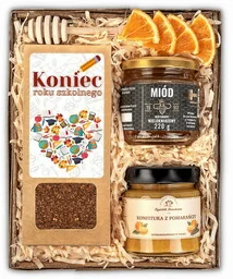 Prezent dla nauczyciela zakończenie roku szkolnego. Kosz prezentowy - Zestawy upominkowe - miniaturka - grafika 1