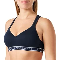 Biustonosze - Emporio Armani Women's Iconic Logoband Biustonosz Wyściełany Biustonosz Damski, Marine, M - miniaturka - grafika 1