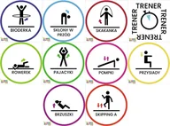 Zabawki i gry sportowe - Plansze Animacyjne Rozgrzewka 10 szt Ćwiczenia WF - miniaturka - grafika 1