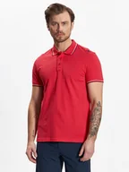 Koszulki męskie - CMP Polo 39D8367 Czerwony Regular Fit - miniaturka - grafika 1