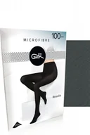 Rajstopy - Gatta Rosalia microfibre 100 den grafitowe rajstopy damskie - miniaturka - grafika 1