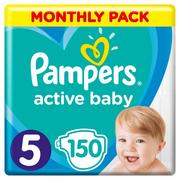 Pieluchy - Pampers Active Baby 5 150 szt. - miniaturka - grafika 1