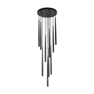 Lampy sufitowe - PIANO BLACK LAMPA WISZACA 10 - miniaturka - grafika 1