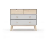 Komody dla dzieci - Biała niska komoda dziecięca 100x81 cm Estefania – Marckeric - miniaturka - grafika 1