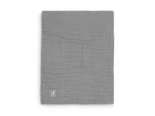 Jollein - Kocyk Muślinowy Cotton 75 X 100 Cm Storm Grey - Koce i narzuty dla dzieci - miniaturka - grafika 1