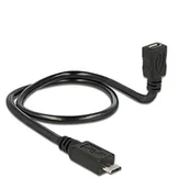 Kable USB - Delock Kabel USB USB Kabel micro-B micro-B St/Bu OTG Shape 0.50m 83925 - miniaturka - grafika 1