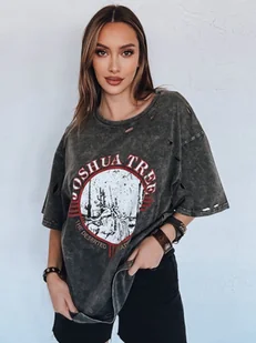 T-shirt damski JOSHUA ciemnoszary Dstreet RY2630 - Bluzki damskie - miniaturka - grafika 1