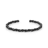 Bransolety męskie - Bransoletka metalowa w kolorze czarnym EM 41 - EM Men's Accessories - miniaturka - grafika 1