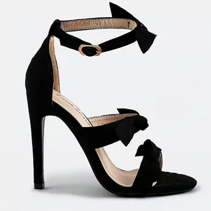 DELIKATNE SANDAŁY NA SZPILCE CZARNE (J109) - Sweet Shoes - Sandały damskie - miniaturka - grafika 1