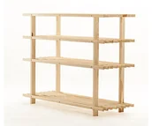 Szafki na buty - Drewniany Stojak Na Buty 4 Półki Rbo–4 Regał Półka Szafa Szafka Naturalny Drewno Sosnowe / Wamar-Sosenka - miniaturka - grafika 1