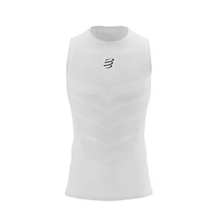 COMPRESSPORT Koszulka termoaktywna męska ON/OFF TANK TOP white - Bielizna sportowa męska - miniaturka - grafika 1