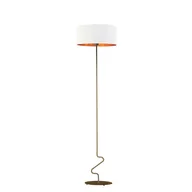 Lampy stojące - Lampa podłogowa LYSNE Jersey Gold, biały ze złotym wnętrzem - miniaturka - grafika 1