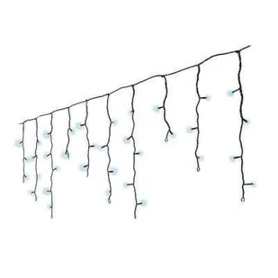 Lampki zewnętrzne kurtyna 175 LED zimny biały - Oświetlenie świąteczne - miniaturka - grafika 1