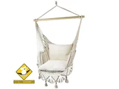 Hamaki - Fotel hamakowy, KOALA, ecru, 130x127 cm - miniaturka - grafika 1