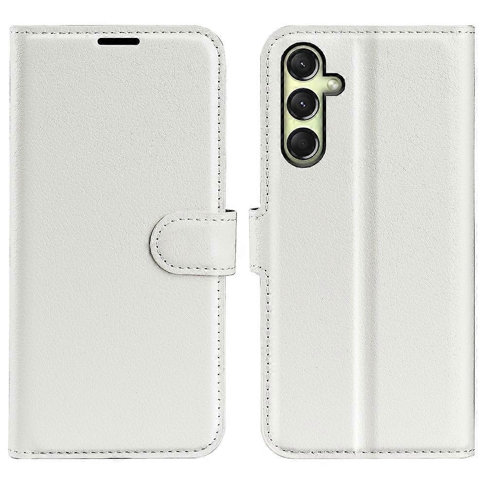 Do Samsung Galaxy A16 5G A16 4G Etui Litchi Texture Odporny na wstrząsy skórzany portfel Pokrowiec na telefon Biały White