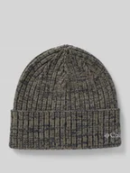 Czapki męskie - Czapka beanie z wyhaftowanym logo - miniaturka - grafika 1
