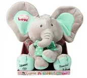 Zabawki interaktywne dla dzieci - ZAB EDUK SLON PLUSZ B/O 22X19X25 BEZ/MIET PLPL Madej - miniaturka - grafika 1