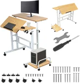 Części i akcesoria do laptopów - Mobilne biurko stolik na laptop Maclean MC-124 W - miniaturka - grafika 1