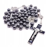 Naszyjniki - Różaniec hematyt 6mm Benedykt 2462 - miniaturka - grafika 1